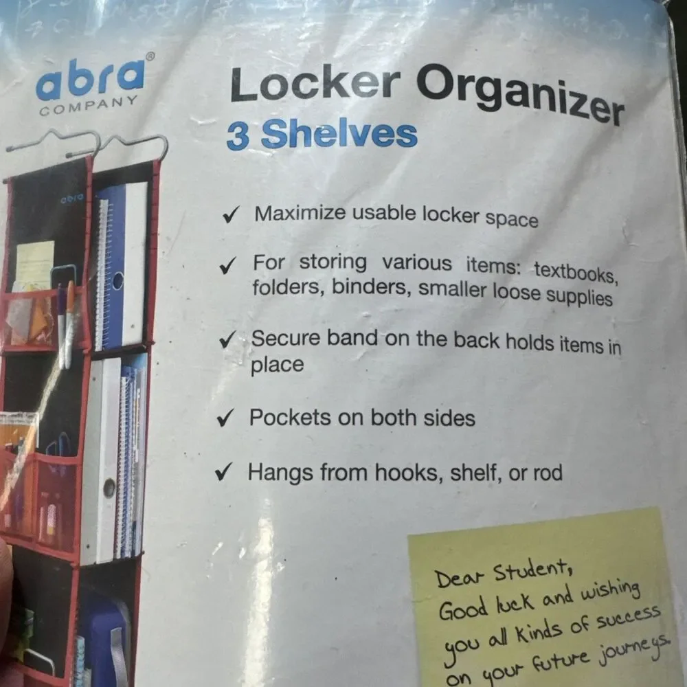 ABRA® 3 Shelf Hanging Locker Organizer for School, Gym, Work, Storage | Deep ...
